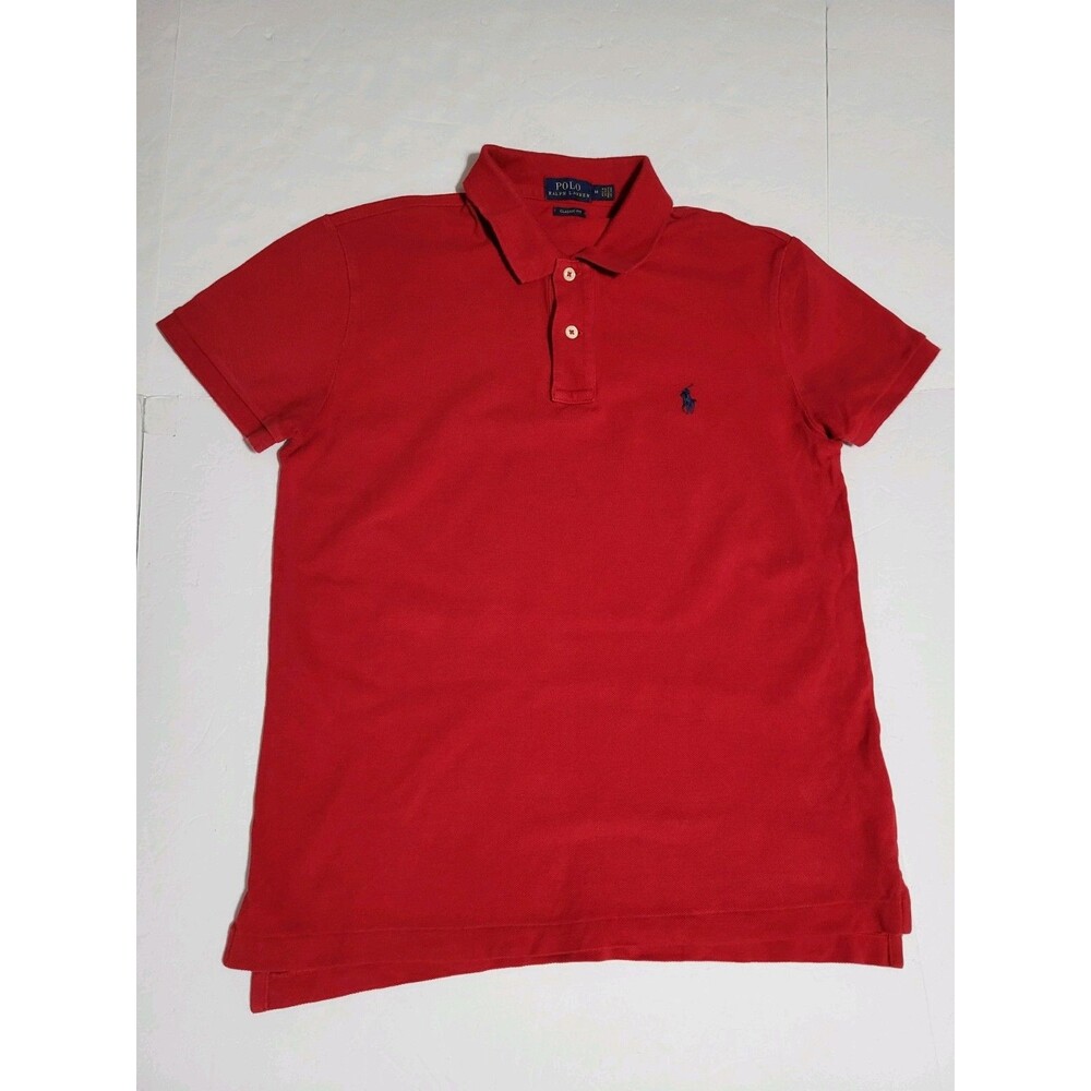 (#8) Polo By Ralph Lauren Short Sleeve Size Youth Medium Red